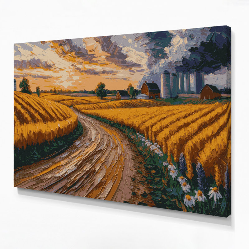 Art mural sur toile brune «USA State Indiana», H 12 po x l 18 po