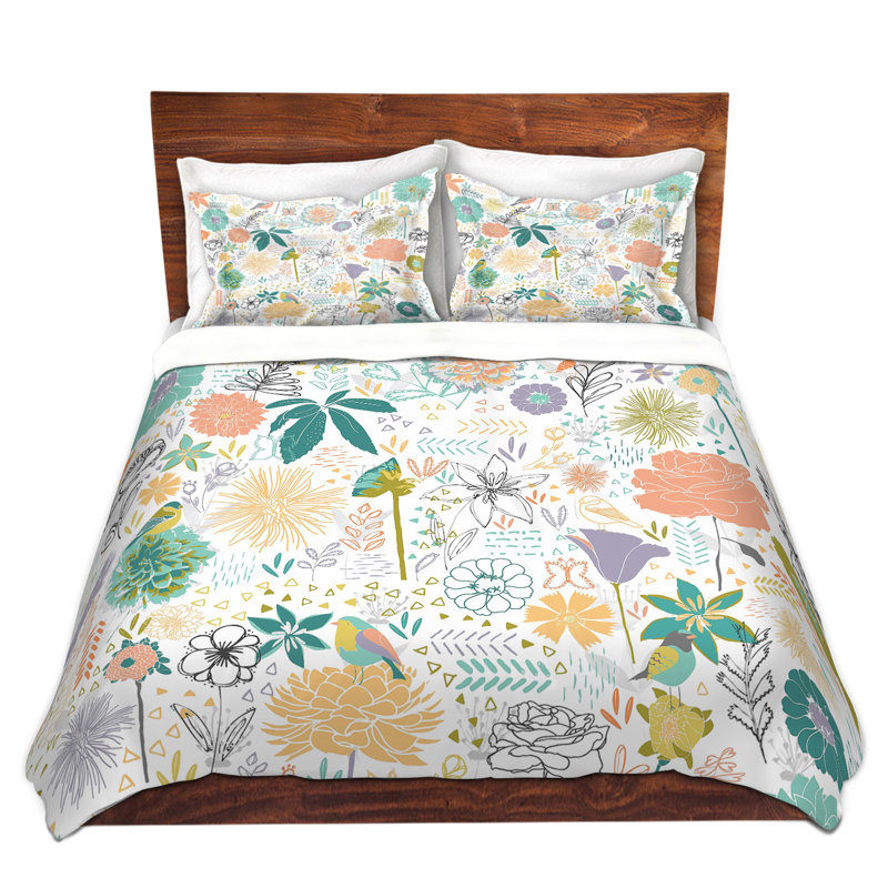 Ensemble de housse de couette en microfibre , Housse de couette simple + 1 taie décorative stan