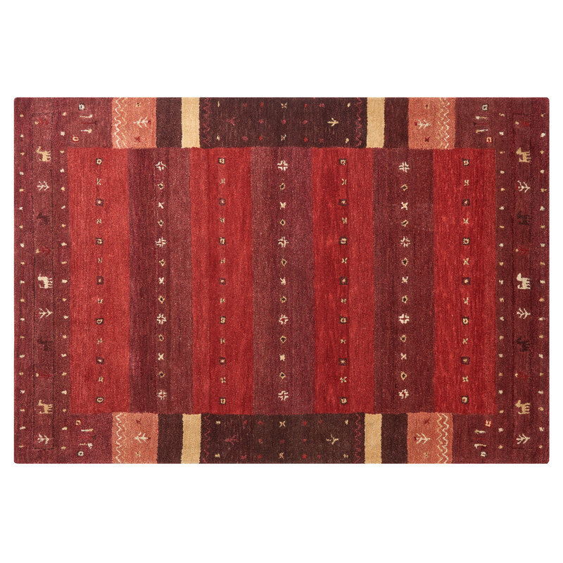 Huchinson Geometric Wool Hand Woven Area Rug, Rectangle 140 x 200cm