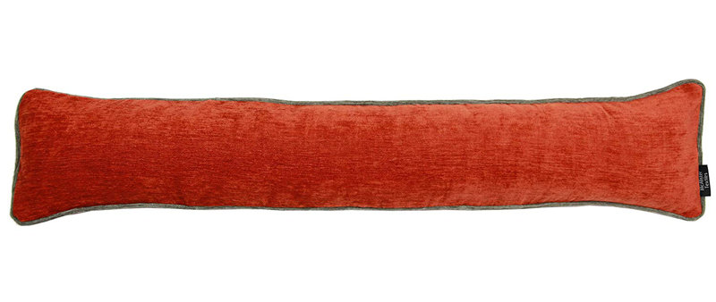 Alston Fabric Draught Excluder, Orange/Grey