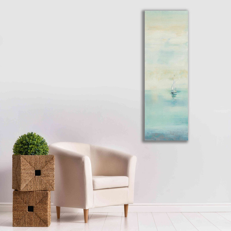 «Early Morning Sea I» par Silvia Vassileva, art mural sur toile, H 60 po x l 20 po x P 1,5 po