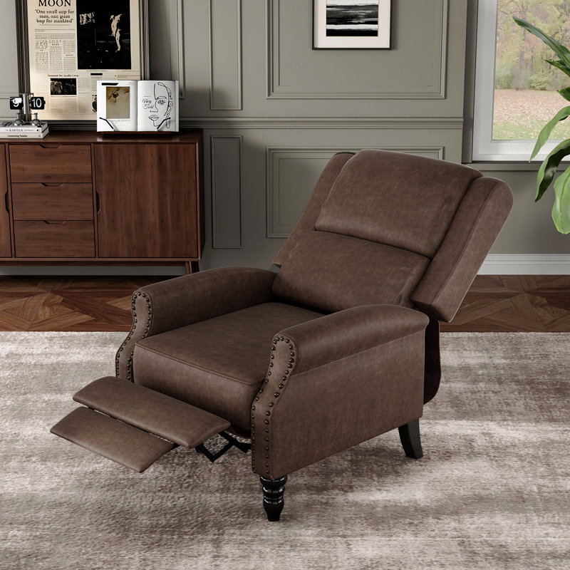Fauteuil en similicuir avec dossier inclinable