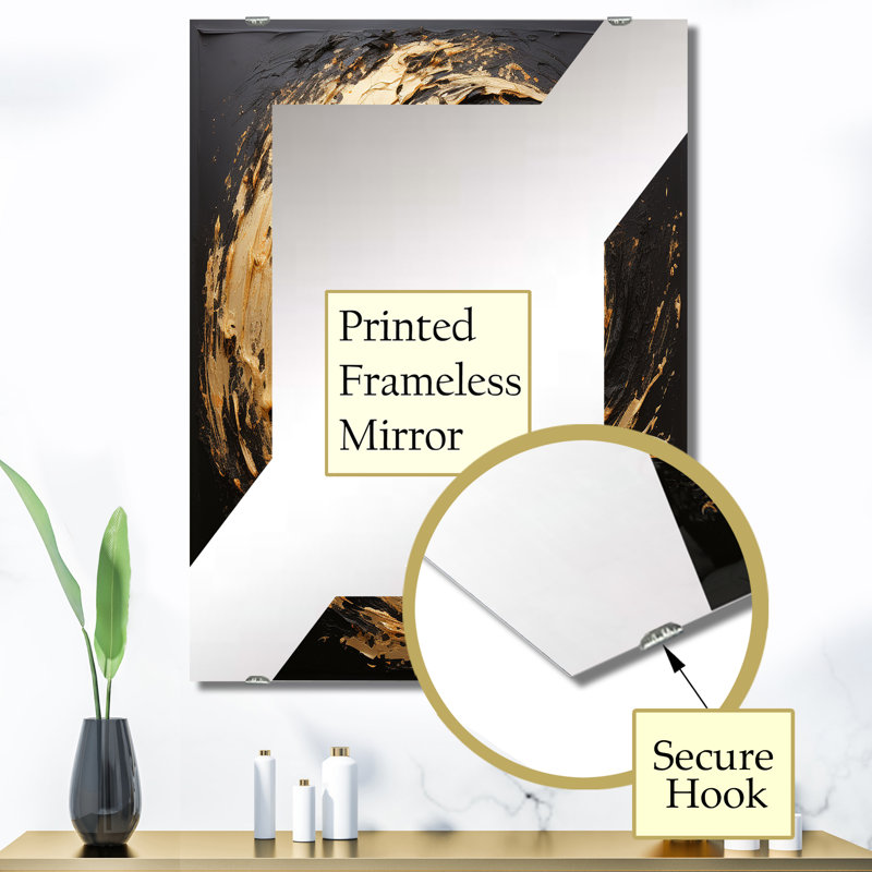 Grand miroir mural en spirale Gerirl MIR136044, 40 po x 30 po