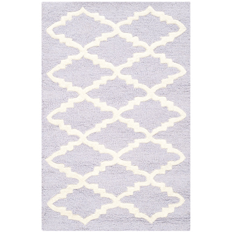 Cannen Hand Tufted Wool Geometric Rug, Rectangle 4' x 6'