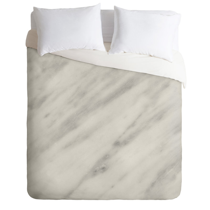 Ensemble de housse de couette en marbre italien Carrara, Housse de couette pour très grand lit et 2 très 