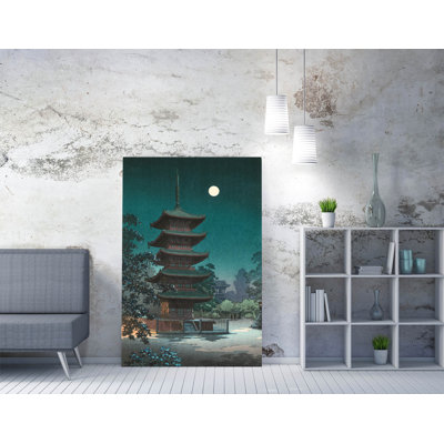 Flowers and Birds in a Spring Landscape, Kano Motonobu Canvas Wall Art Print Picture