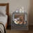 2 Tiers Acrylic Bedside Table With Open Storage Shelf-188515695
