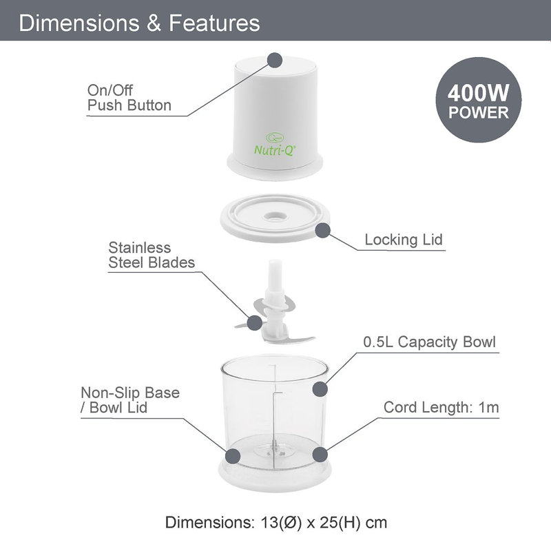 Quest Nutri-q turbo food chopper