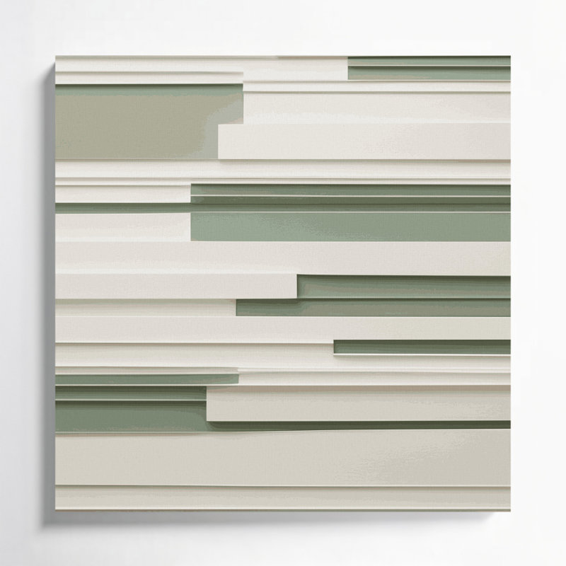 Minimalisme, art mural beige sur toile 82, H 8 po x l 8 po