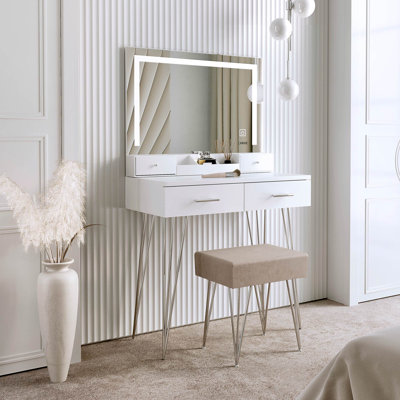 Chawn Dressing Table with Mirror