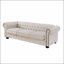 Canapé Chesterfield en tissu de lin-114124458