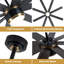 Ventilateur de plafond 72 po à 8 pales de 72 po avec lumières et télécommande, ventilateur de moteur à courant continu réversible moderne à 6 vitesses avec pour salon