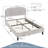 Upholstered Bed Frame with with Diamond Button-Tufted Headboard-332416923-332416926