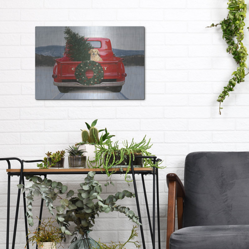  «Christmas In The Heartland 4 No Bow» par James Wiens, art mural en métal, 16 po x 12 po, H 12 po x l 16 po