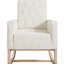 Chaise berçante rectangulaire de couleur beige et crème