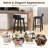 Wildon Home® 24.5'' Solid Wood Bar Stools Set Of 4 Home Counter Kitchen Stools W/ Low Backrest & Footrest-1022248609