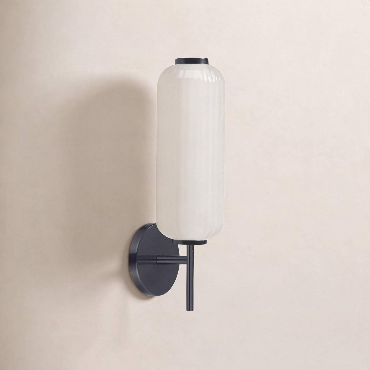 Calluna Single Light Dimmable LED Armed Sconce, Matte Black