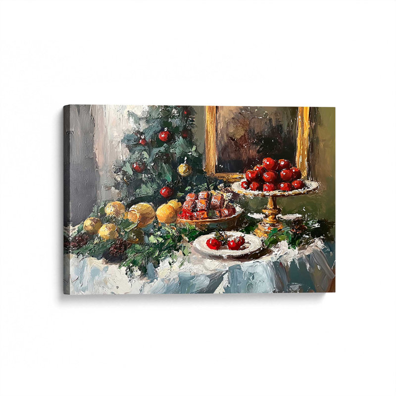 «Holiday Table II» par Melissa Wang, reproduction d'art sur toile, H 20 po x l 30 po