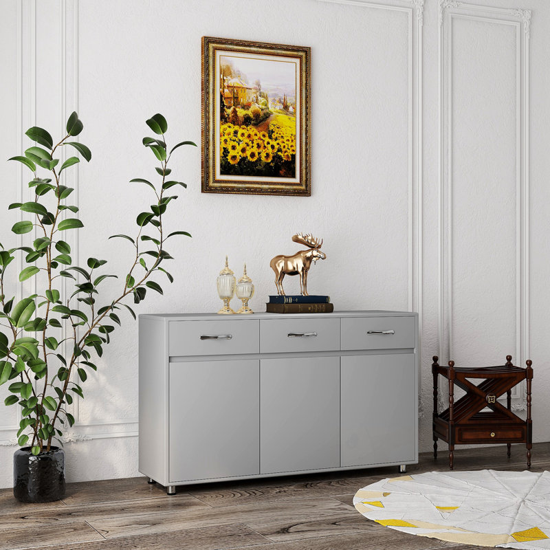 Wood Mehl with 3 drawers and 3 doors