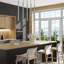 Lustre linéaire noir mat 5 lumières Mahlum-1825884628-1830221357