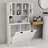 Laundry Basket Cabinet - White And Versatile With Adjustable Shelves Easy Assembly-45514083