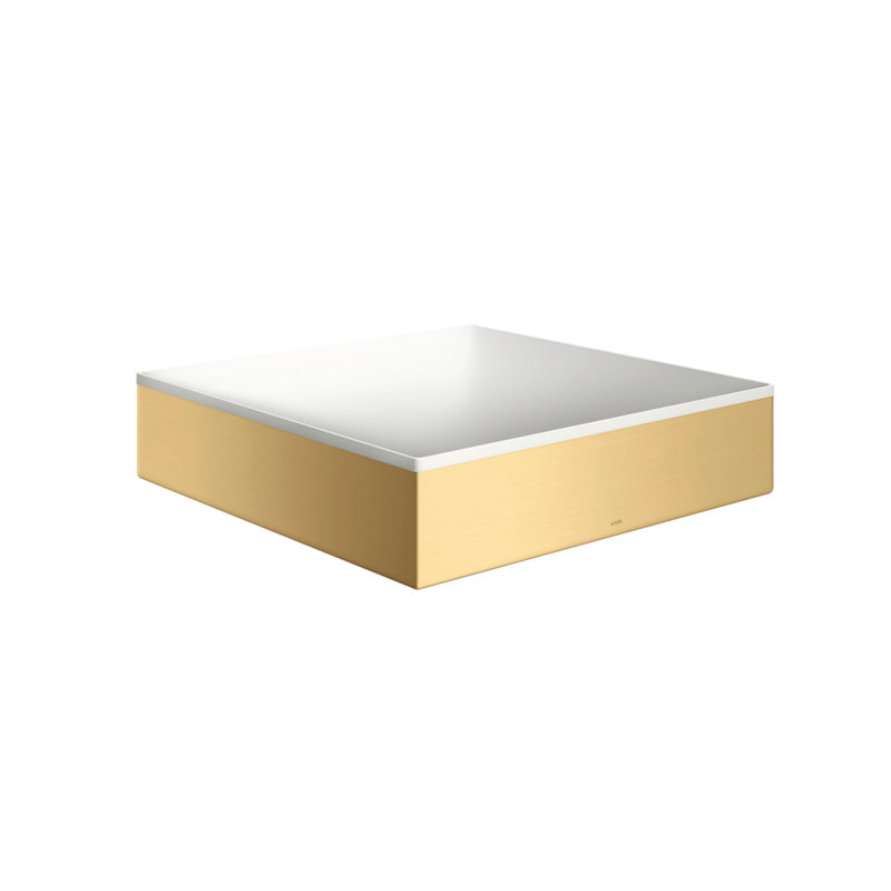 AXOR Suite Sinks Square Sink without Overflow, Brushed Gold