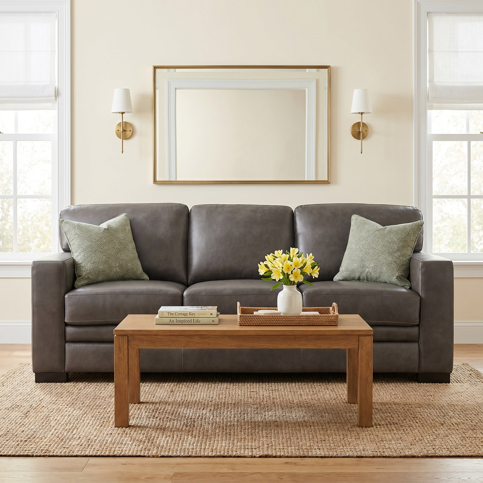 83'' Upholstered Sofa, Gray