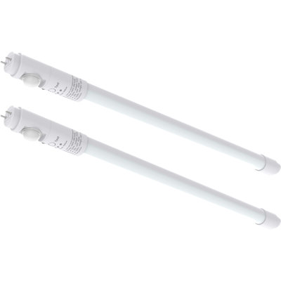 Tube lumineux TFT à DEL 4 pi avec photocellule et capteur de mouvement PIR, à distance, à intensité variable, IP4X, G13, 120 V, CCT, 10 W, 1000 ML, tube fluorescent de remplacement à DEL 4 pieds, dérivation de ballast, double extrémité, type B, paquet de 2