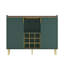 Bar moderne 47,2 po avec porte-bouteilles et rangement multi-usages, vert-900331357