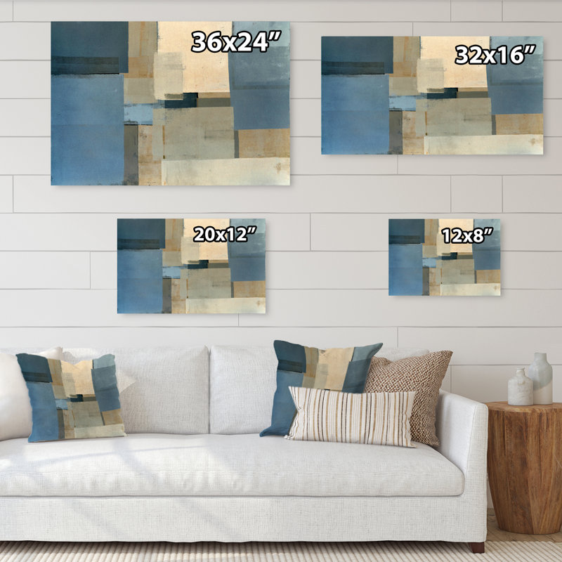 "Blue Meets Brown", reproduction d'art encadrée sur toile, H 8 po x l 12 po x P 1 po, Toile tendue