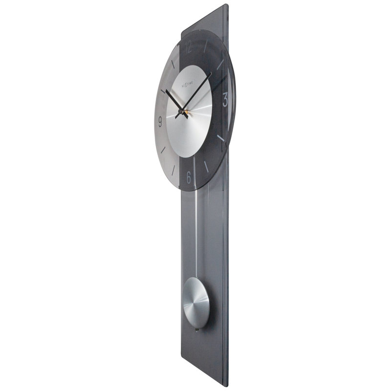 Eleanor Glass Wall Clock, Gray