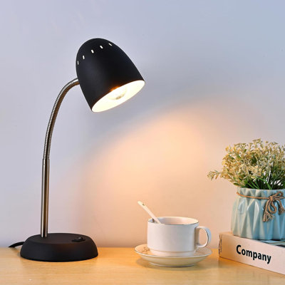 Eye-Caring Table Lamp Of Simple Designs Home E26 Led Screw Basic Metal Desk Lamp With Flexible Gooseneck Hose Neck Study Lamp For Bedroom Office Livin -  Wrought Studioâ¢, 1E59DFD23F964CED811E74B89B5043D8