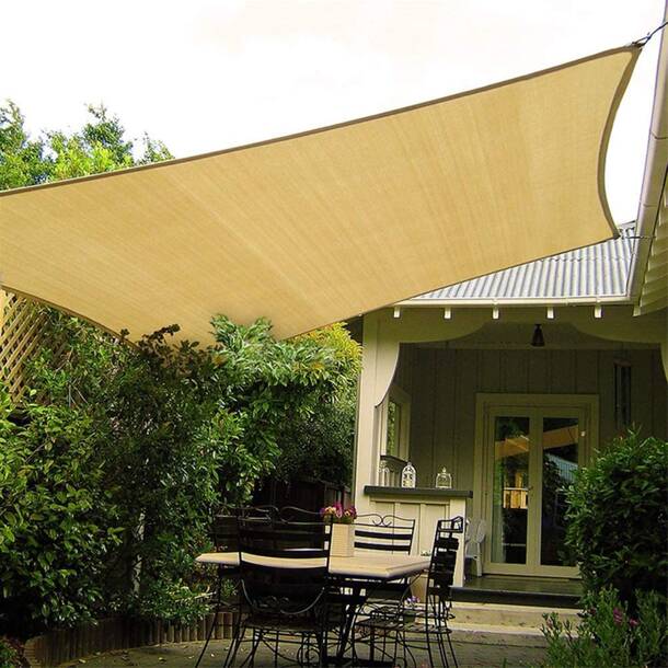 Boshen Patio Awning Garden Pool Sun 13' X 10' Rectangle Shade Sail 