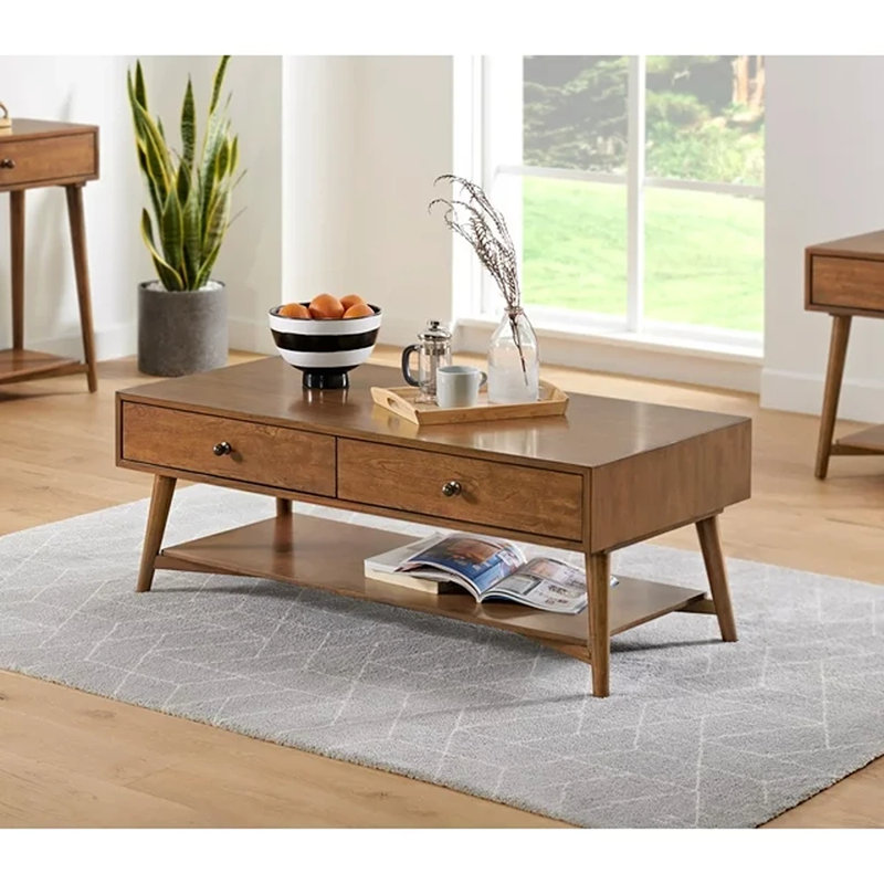 Temaraia 2-Drawer Rectangular Coffee Table , Brown