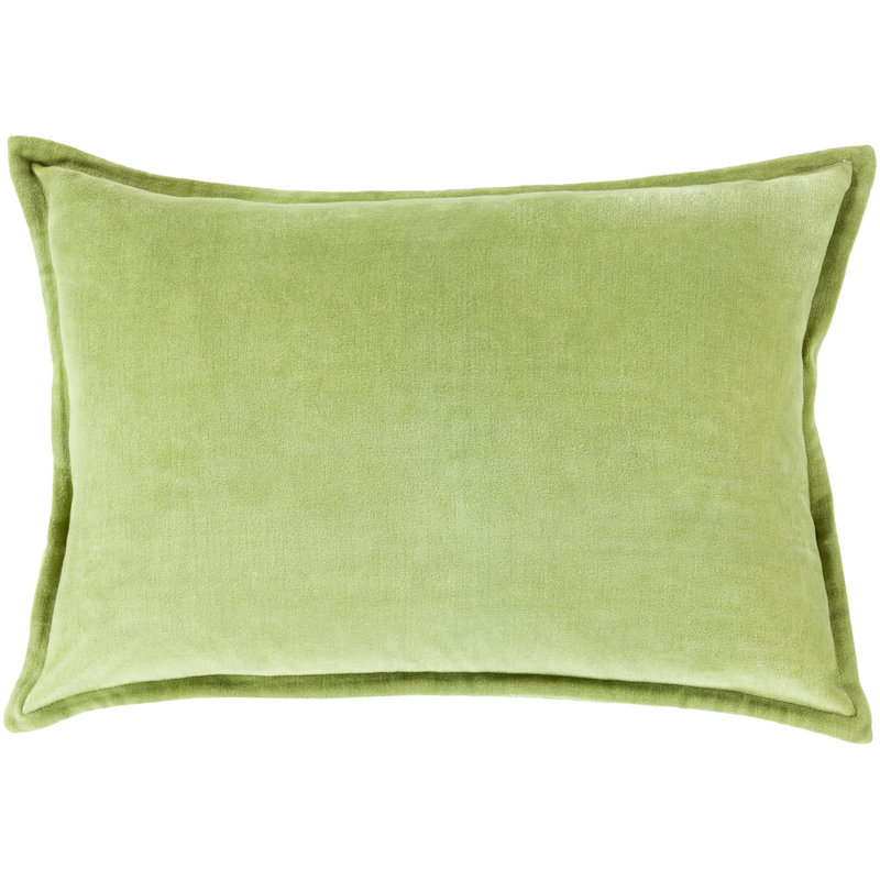 Housse et insert de coussin rectangulaire en coton Norwin, Duvet, 13"H x 19"W, Green