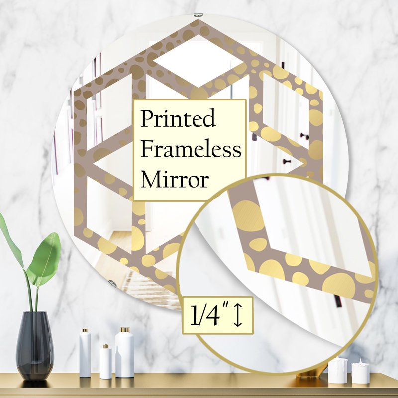 Miroir mural Hexagon Star Marble Design III, H 31,5 po x l po