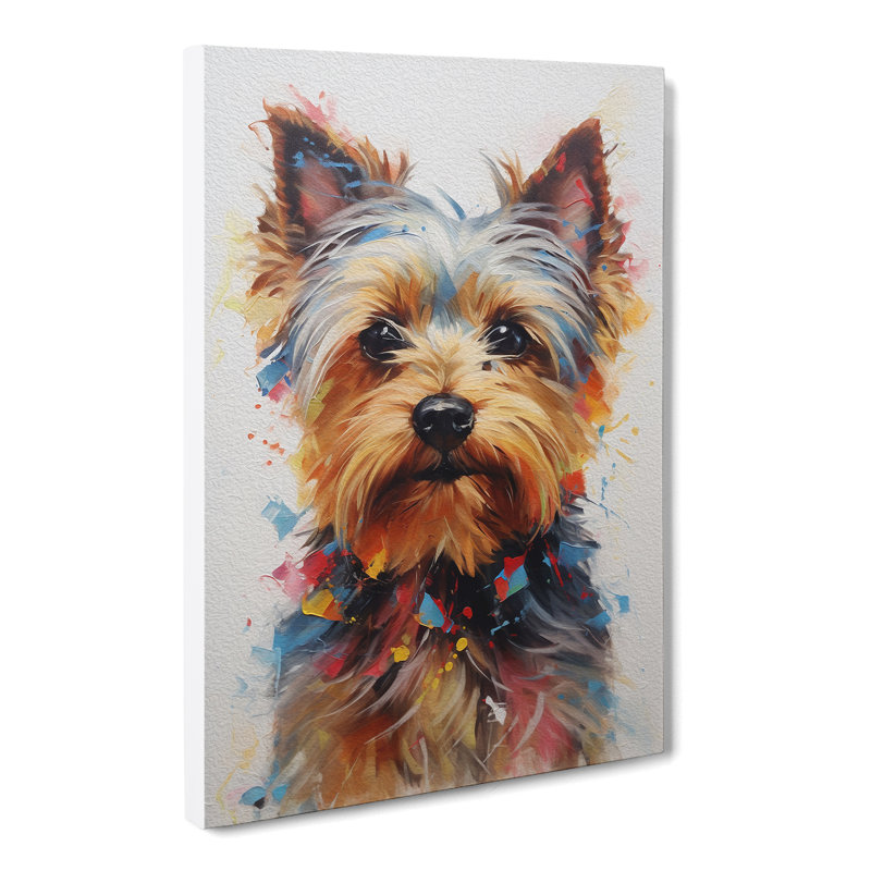 Yorkshire Terrier Hard Edge - No Frame Print, 76cm H x 50cm W x 3cm D