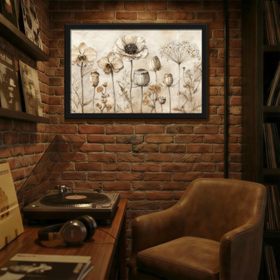 Plantes et fleurs, reproduction d'art floral rétro
