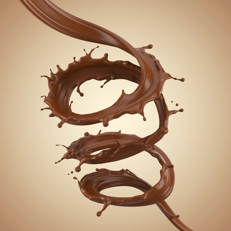 Chocolate Spiral - Wrapped Canvas Print, 30cm H x 30cm W x 3.8 cm D