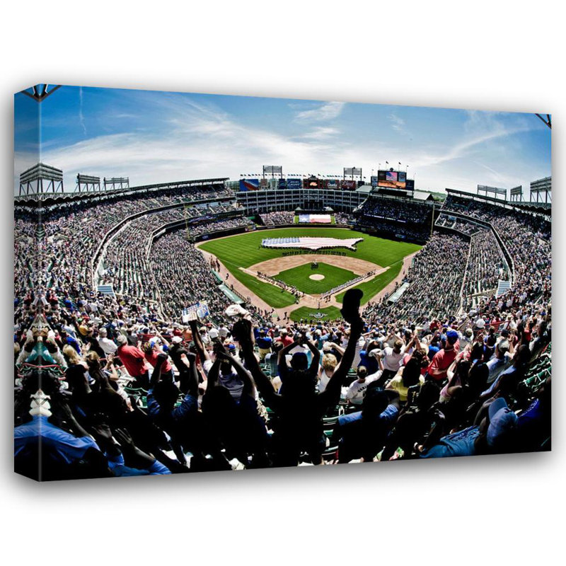Ballpark au jour d'ouverture des Rangers d'Arlington au Texas, H 36 po x l 46 po