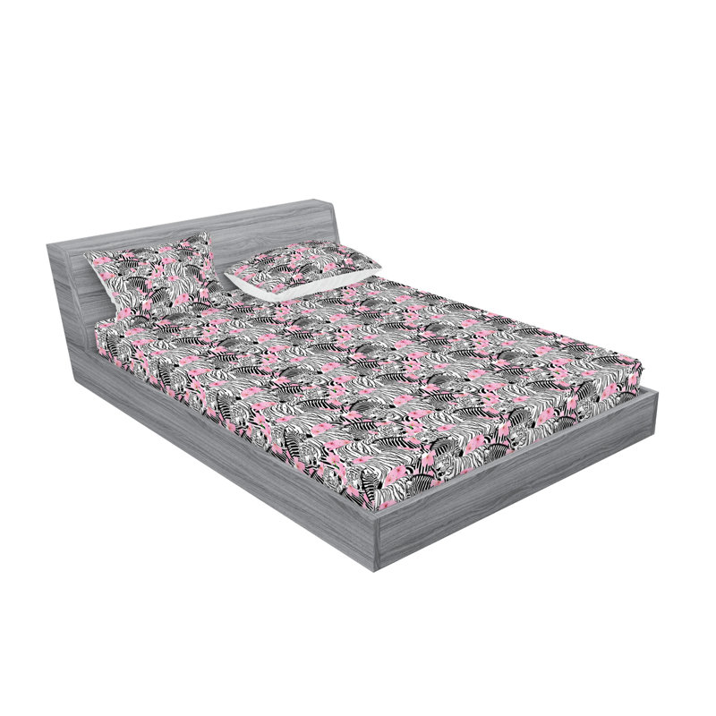 Ensemble de draps et taies décoratives 2 pièces Ambesonne, Ensemble de draps pour grand lit avec 2 taies d'or