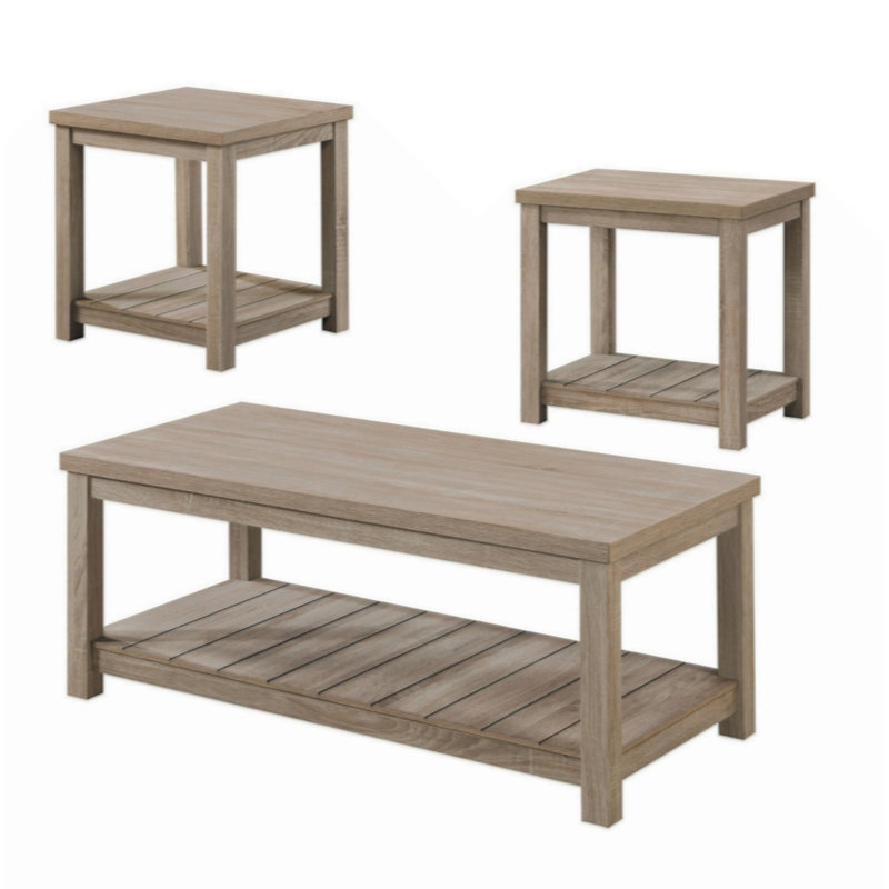 Ensemble de tables basses carrées 3 pièces