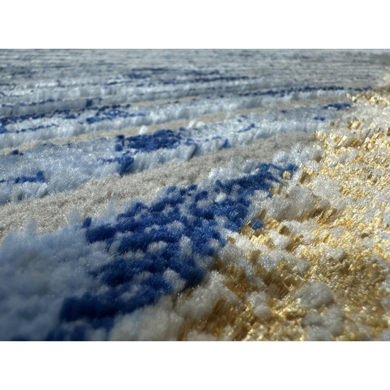 Abstract Flow Tabernash Rug Contemporary Modern Carpet For Living Room, Rectangle 5'3" x 7'7"
