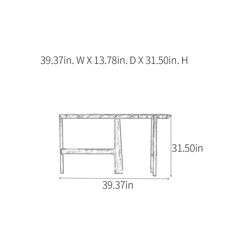 Console Modern Minimalist Luxury, 31.5" H x 39.37" W x 13.78" D