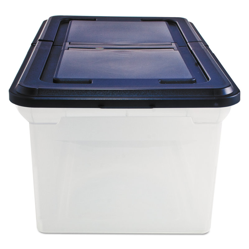 Boîte de rangement de rangement pour fourre-tout avec couvercle, lettre, plastique