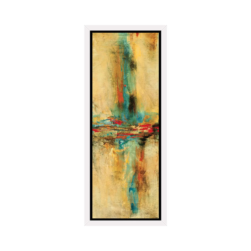 Équilibre I - reproduction d'art panoramique, H 60 po x l 20 po x P 1,5 po, Toile blanche encadrée