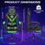 HOFFREE Fauteuil de jeu avec lumières DEL RVB et massage Fauteuil de jeu vidéo avec repose-pieds Fauteuil d'ordinateur inclinable ergonomique à haut dossier-1706982905