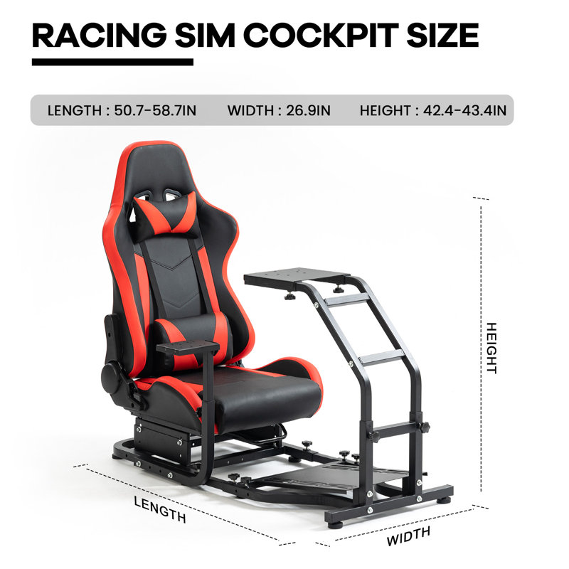 Anman Adjustable Armrest and Adjustable Height PC & Racing Game Chair