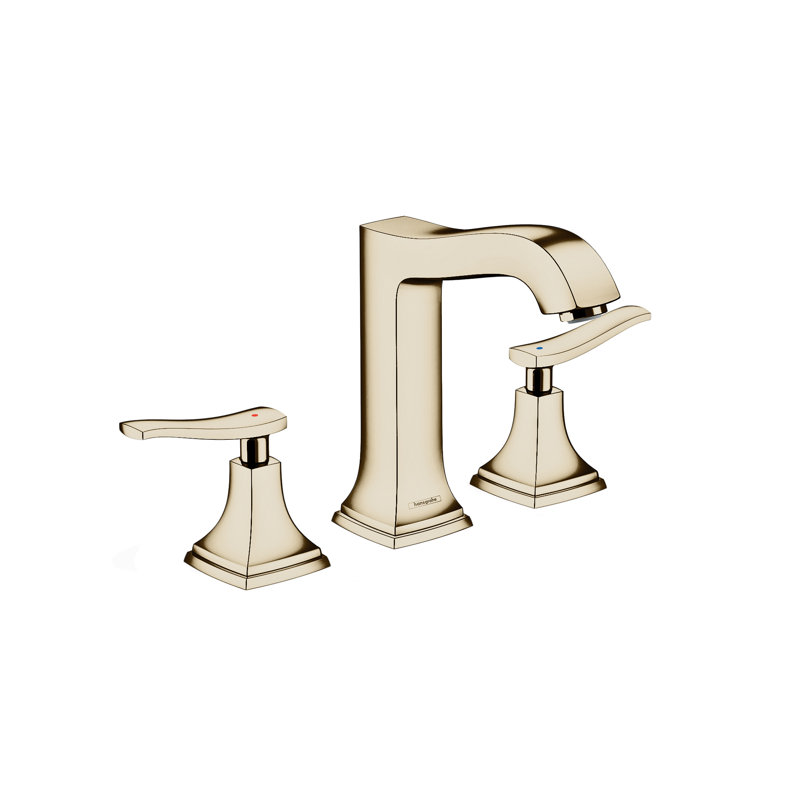 Metropol Classic Widespread Bathroom Faucet, Polished Nickel