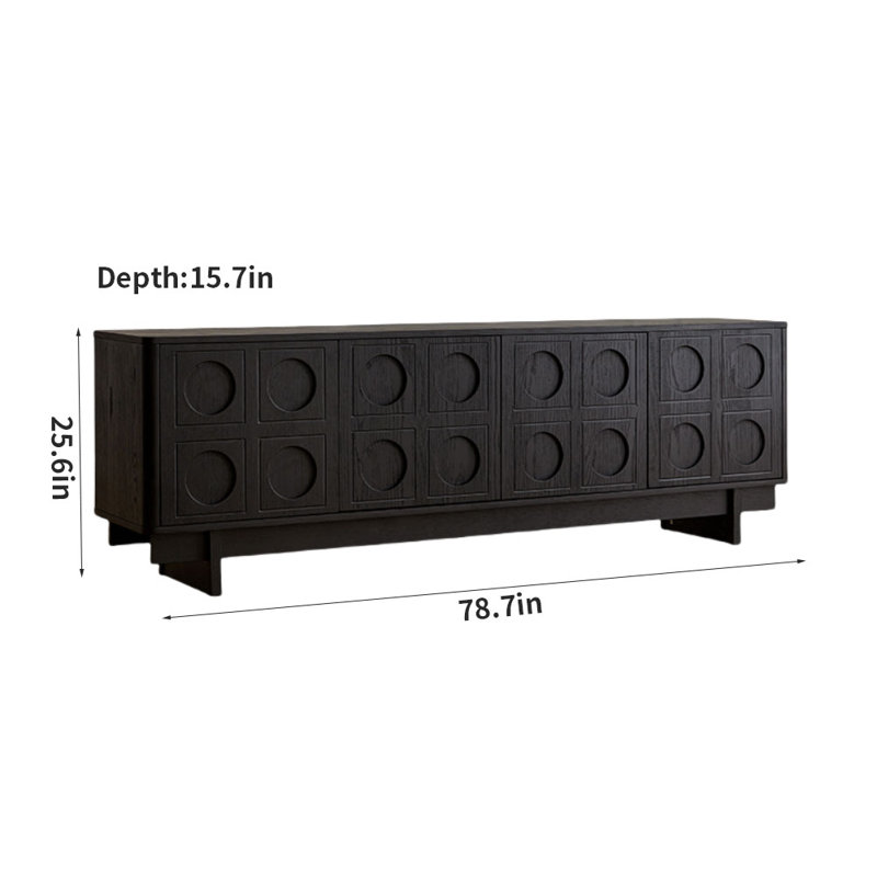 Crédence de rangement Creative Black, Noir